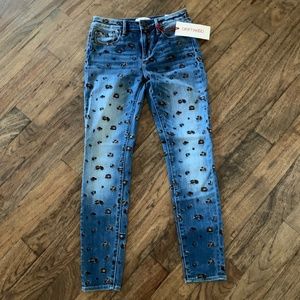 Driftwood Jackie Leopard Embroidered Jeans